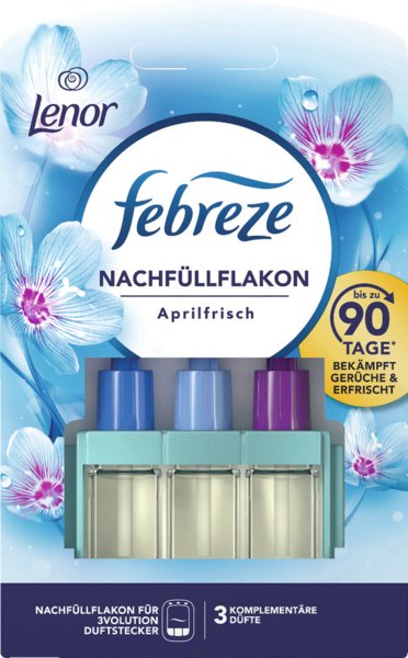 Febreze 3VOLUTION Lufterfrischer Duftstecker Nachfüllflakon Lenor Aprilfrisch 20ml