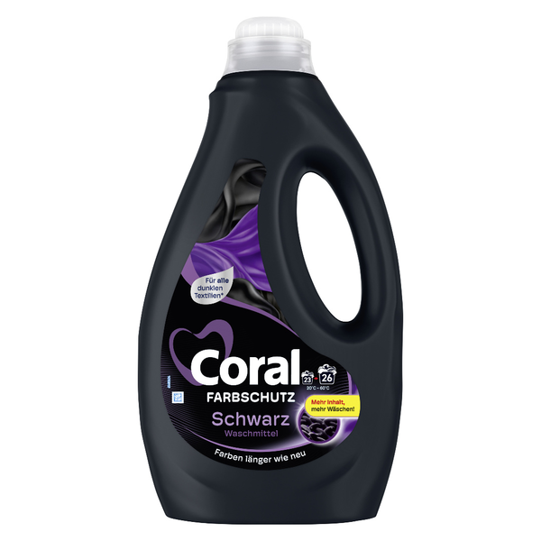 Coral Flüssigwaschmittel Schwarz 26 Waschladungen 1,3l
