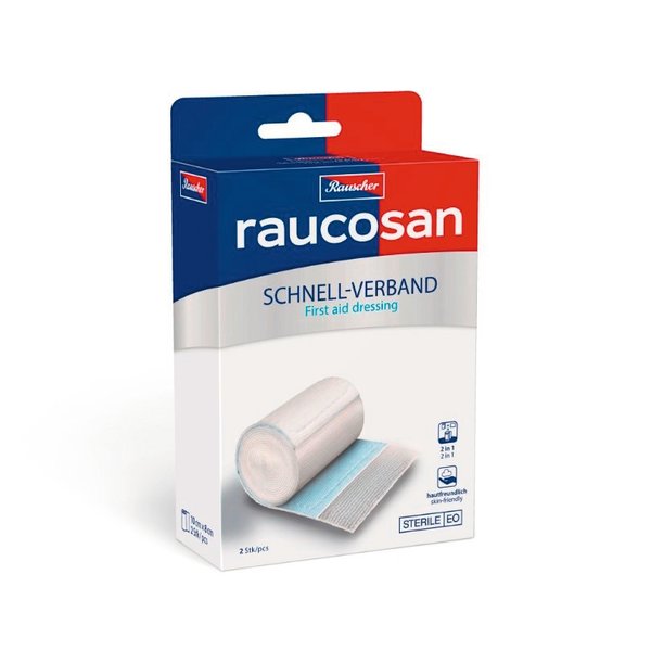 Raucosan Schnell-Verband 10x8 cm 2 Stück