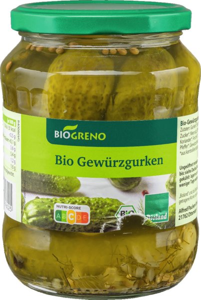 Biogreno Gewürzgurken 720ml