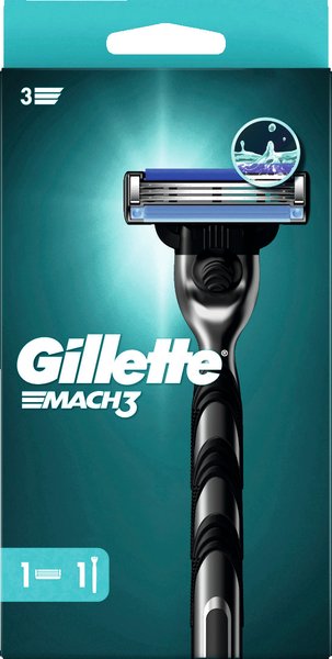 Gillette Mach3 Rasierer mit einer Klinge