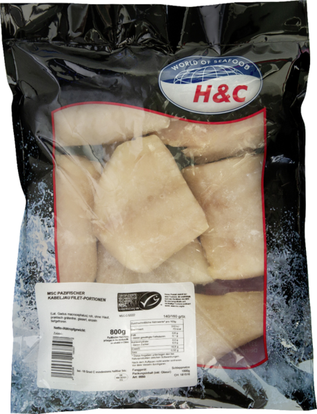 H&C Kabeljau Filetportionen 800g