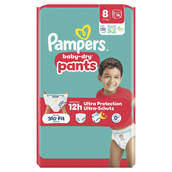 Pampers Baby Dry Pants Windeln Gr.8 Extra Large 17+kg 16 Stück