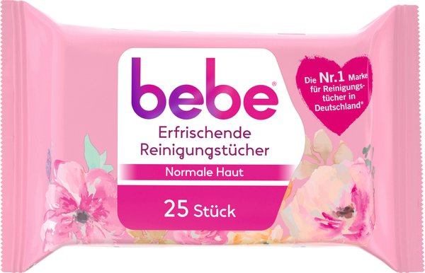 bebe Erfrischende Reinigungstücher für normale Haut 25 Stück