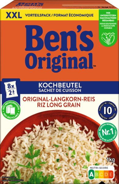Ben's Original Langkorn-Reis 10-Minuten im Kochbeutel 1kg