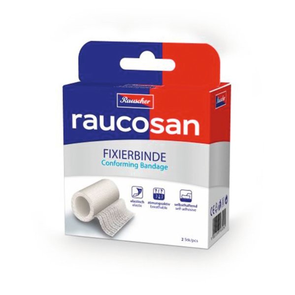 Raucosan Fixierbinde selbsthaftend 8cm x 3m 2 Stück