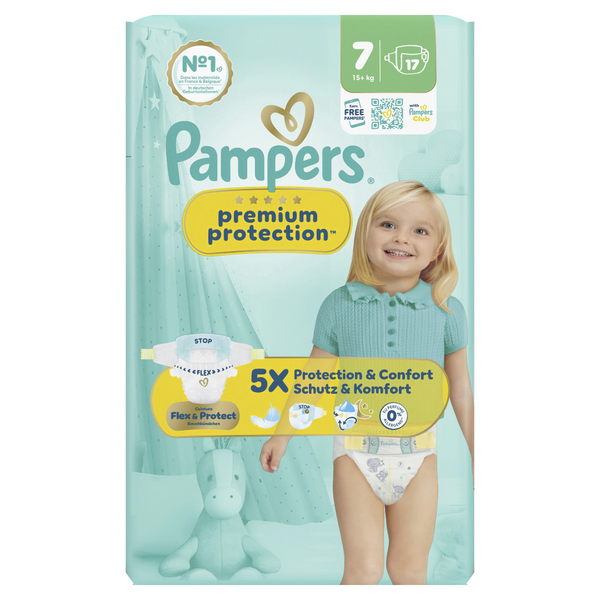 Pampers Premium Protection Windeln Gr.7 Extra Large 15+kg 17 Stück