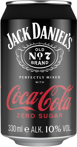 Jack Daniel‘s Old No.7 Brand und Coca-Cola Zero 10% vol. 0,33l