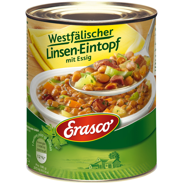 Erasco Westfälischer Linsen-Eintopf mit Essig 800g