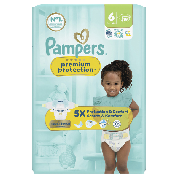 Pampers Premium Protection Windeln Gr.6 Extra Large 13-18kg 19 Stück