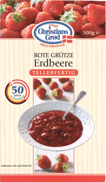 Christians Grod Rote Grütze Erdbeere 500g