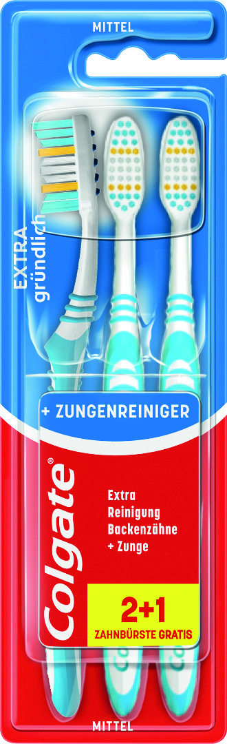 Colgate Extra Clean Zahnbürste mittel 3 Stück