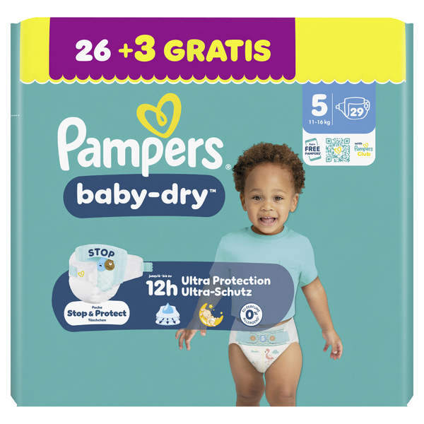 Pampers Baby Dry Windeln Gr.5 Junior 11-16kg 29 Stück