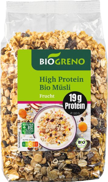 Biogreno High Protein Müsli Frucht 425g