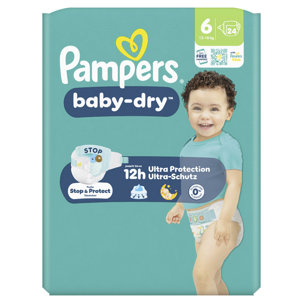 Pampers Baby Dry Windeln Gr.6 Extra Large 13-18kg 24 Stück