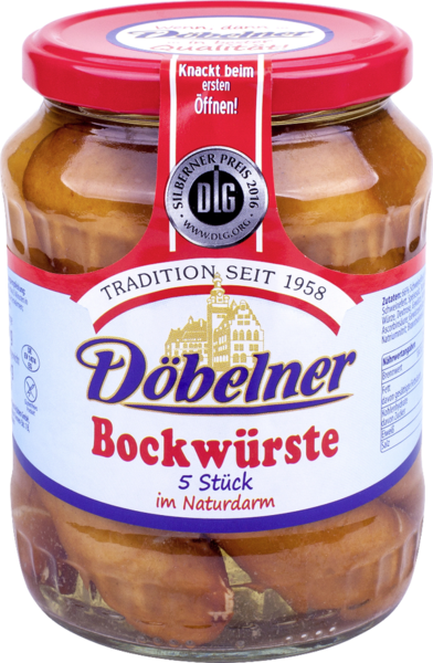 Döbelner Bockwurst im Naturdarm 5 Stück 400g
