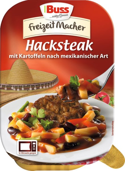 Buss Hacksteak mit Kartoffeln nach mexikanischer Art 300g