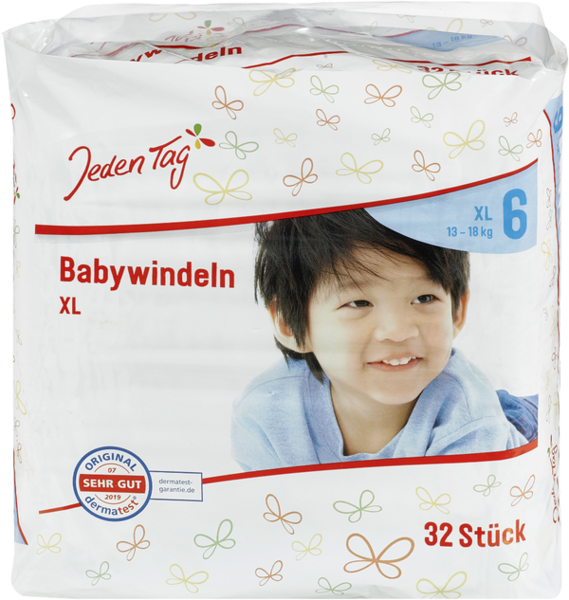 Jeden Tag Babywindeln XL Gr.6 32 Stück