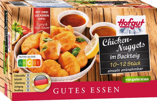 Hofgut Chicken Nuggets im Backteig 12 Stück 300g