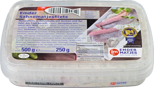 Emder Sahnematjesfilets 500g