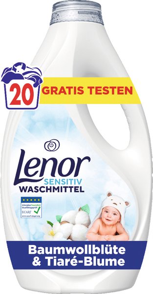 Lenor Vollwaschmittel Flüssig Sensitiv 0,9l 20 Waschladungen