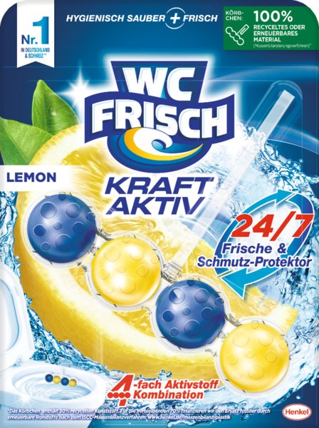 WC Frisch Kraft Aktiv Duftspüler Lemon 50g