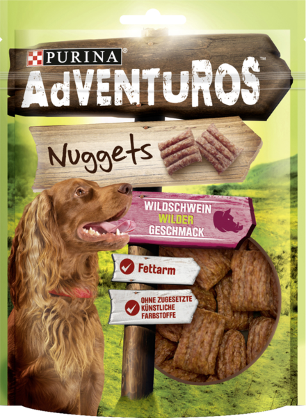 Purina Adventuros Hundeleckerlis mit wildem Wildschweingeschmack 90g