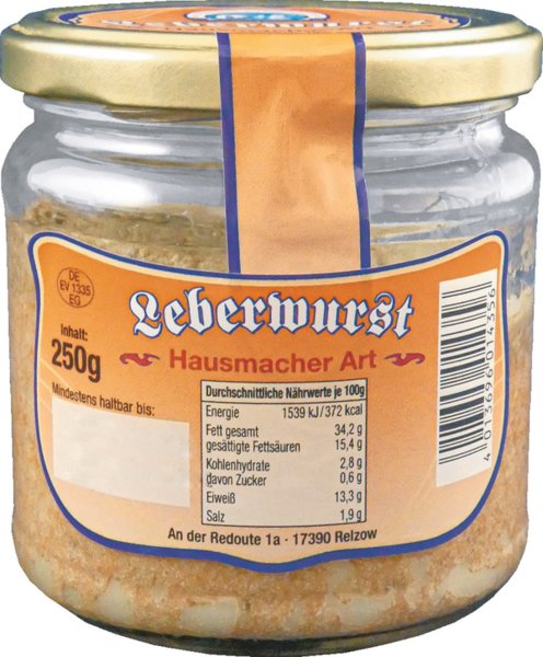 Anklamer Leberwurst Hausmacher Art 250g