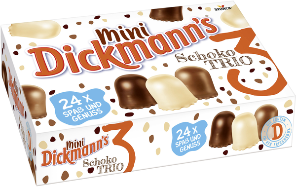 Dickmann‘s mini Schoko Trio 24 Stück 200g