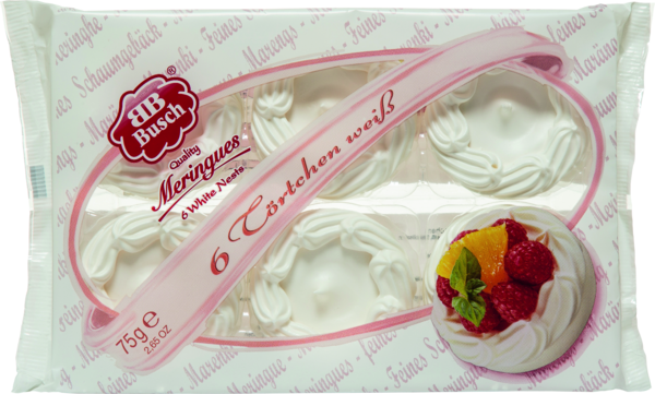 Busch 6 Baiser-Törtchen weiß 75g