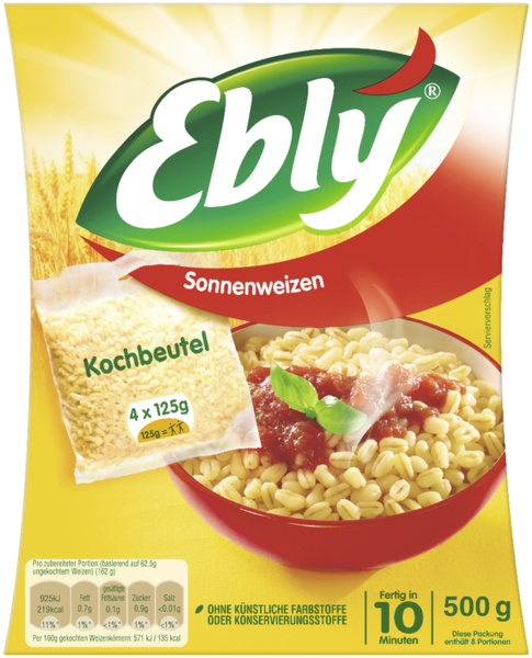 Ebly Sonnenweizen Kochbeutel 10 Minuten 4x125g