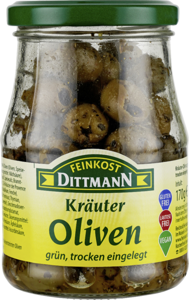 Dittmann Kräuter Oliven grün 170g
