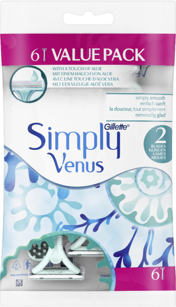 Gillette Rasierer Simply Venus2 6 Stück