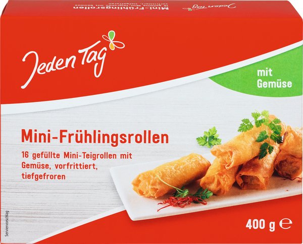 Jeden Tag Mini Frühlingsrollen mit Gemüse 16 Stück 400g