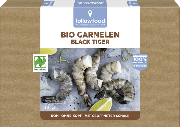 followfood Bio Garnelen Black Tiger 160g