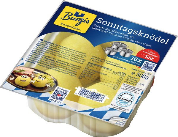 Burgis Sonntagsknödel gefüllt 4x125g