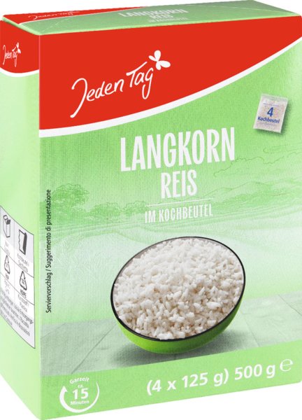 Jeden Tag Kochbeutelreis 4x125g