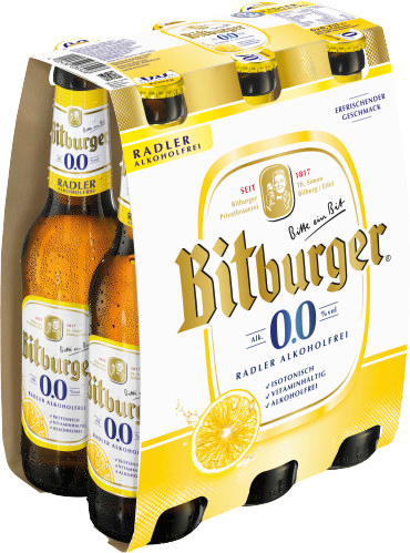 Bitburger Radler Alkoholfrei 0,0% vol. 6/0,33l