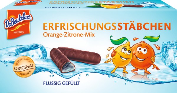 De Beukelaer Erfrischungsstäbchen Orange-Zitrone-Mix 75g