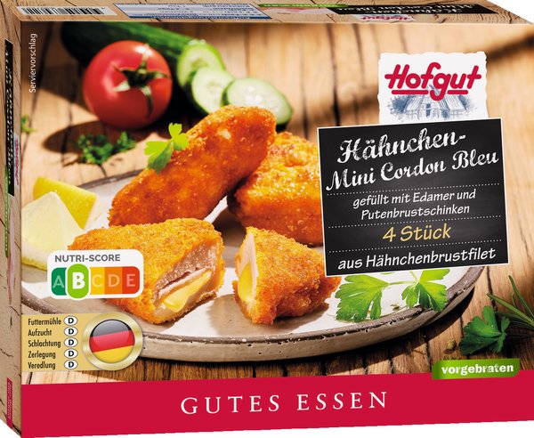 Hofgut Hähnchen Mini Cordon Bleu 4 Stück 400g