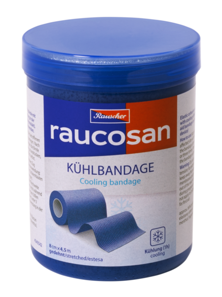 Raucosan Kühlbandage blau 8cm x 4,5m 1 Stück