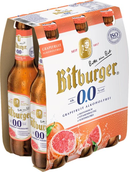 Bitburger Grapefruit Alkoholfrei 0,0% vol. 6/0,33l