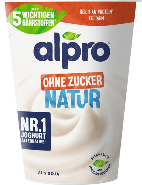 Alpro Soja Joghurtalternative Natur ohne Zucker 400g
