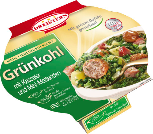 Dreistern Grünkohl mit Kasseler und Mettenden 400g