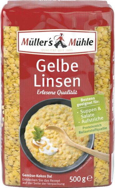 Müller's Mühle Gelbe Linsen 500g