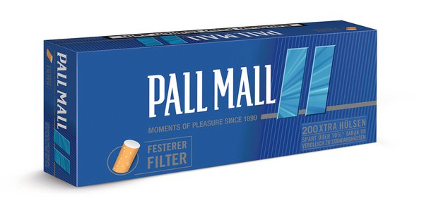 Pall Mall Blue XTRA Hülsen 200 Stück
