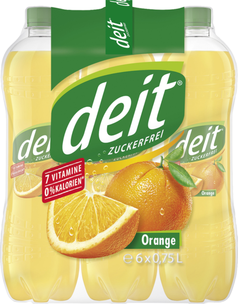 Deit Orange zuckerfrei 6/0,75l