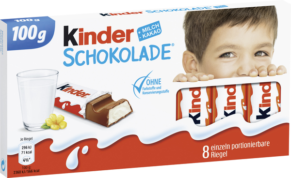 Kinder Schokolade 8 Riegel 100g