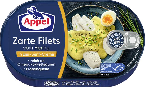 Appel Heringsfilets Eier-Senf-Creme 200g