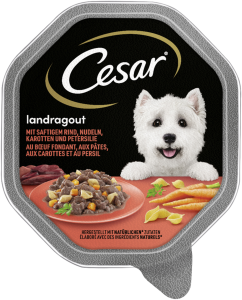 Cesar Landragout Rind, Nudeln & Karotten in Sauce 150g